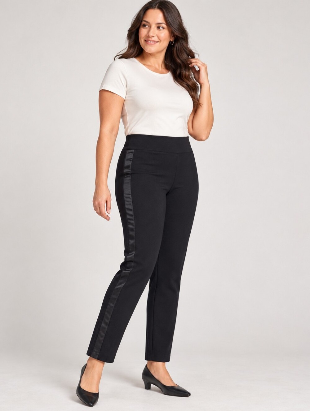 Ruby Ribbon Black Side Stripe Pants Size L